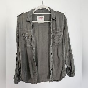 Army Green Button Down